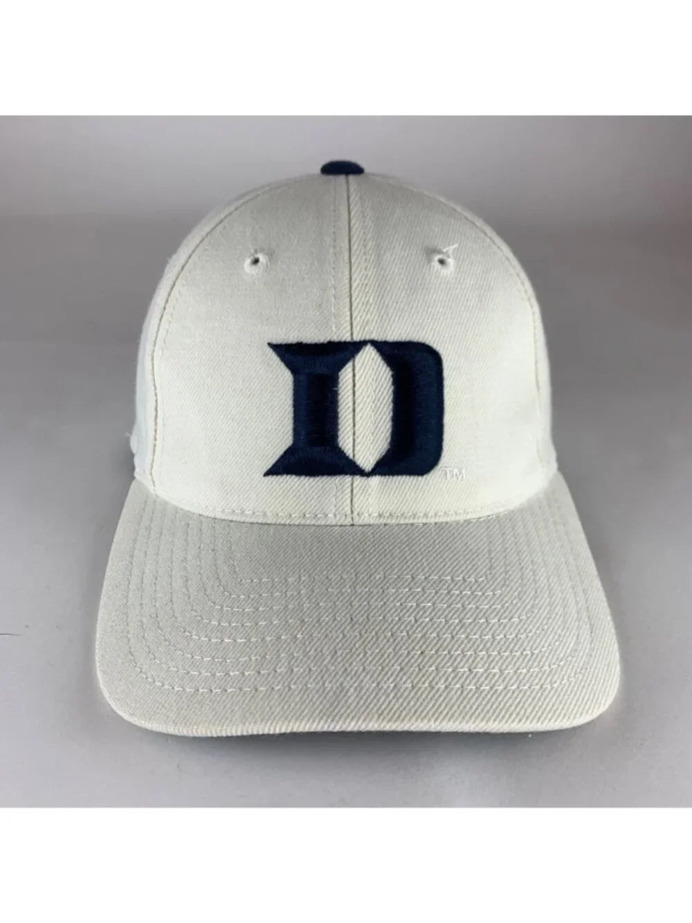 Duke Blue Devils NCAA Vintage White Top of the World Fitted Hat Mes 7 1/4
